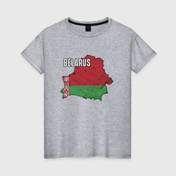 Женская футболка хлопок Belarus Map