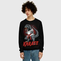 Мужской свитшот 3D KARATE T-REX - фото 2