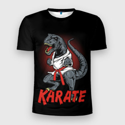 Мужская футболка 3D Slim KARATE T-REX