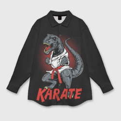 Мужская рубашка oversize 3D KARATE T-REX