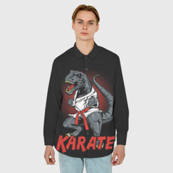 Мужская рубашка oversize 3D KARATE T-REX - фото 2