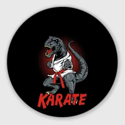 Круглый коврик для мышки KARATE T-REX