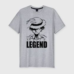 Мужская футболка хлопок Slim Луффи Легенда One Piece