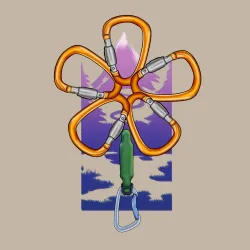 Мужской свитшот хлопок Flower carabiners - фото 2
