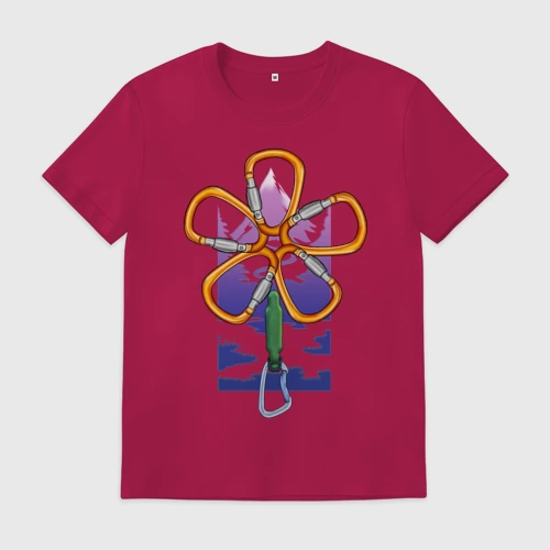 Мужская футболка хлопок Flower carabiners