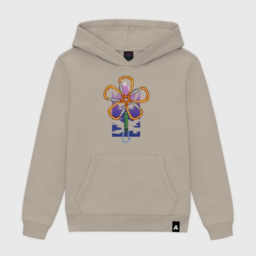 Мужская толстовка хлопок Flower carabiners