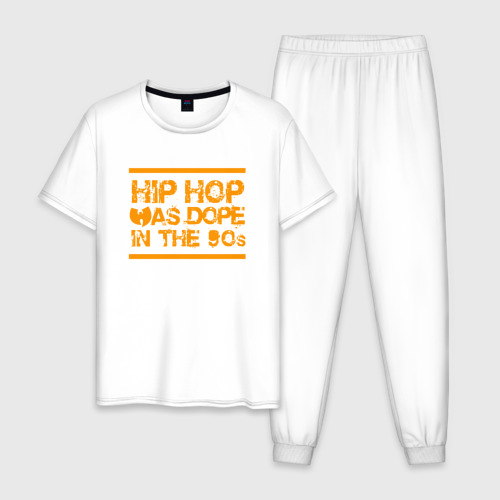 Мужская пижама хлопок Wu-Tang - Hip Hop, цвет белый