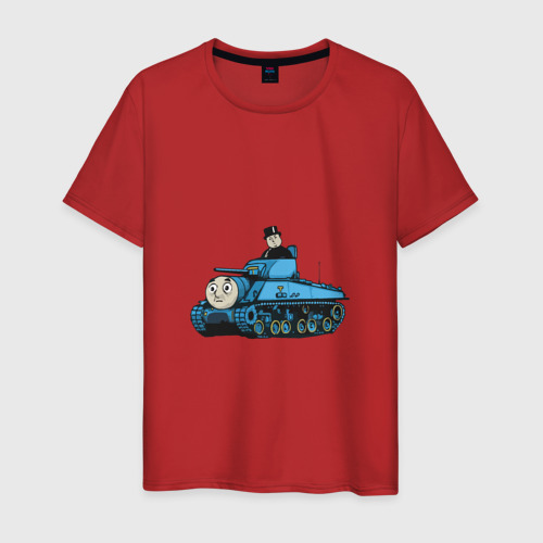 Мужская футболка хлопок Thomas The Tank , цвет красный