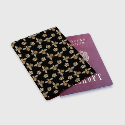 Обложка для паспорта матовая кожа Королевы осы, цвет красный - фото 3
