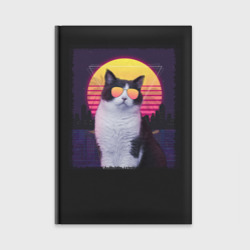 Ежедневник Synthwave cat in glass