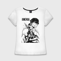 Женская футболка хлопок Slim Ророноа Зоро One Piece