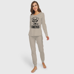 Женская пижама с лонгсливом хлопок Луффи пират Соломенной шляпы - фото 2