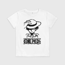 Детская футболка хлопок Луффи пират Соломенной шляпы
