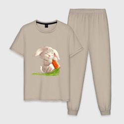 Мужская пижама хлопок Солнышко с морковкой