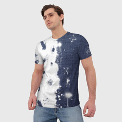 Мужская футболка 3D Джинсы тай дай белизной хлоркой - фото 2