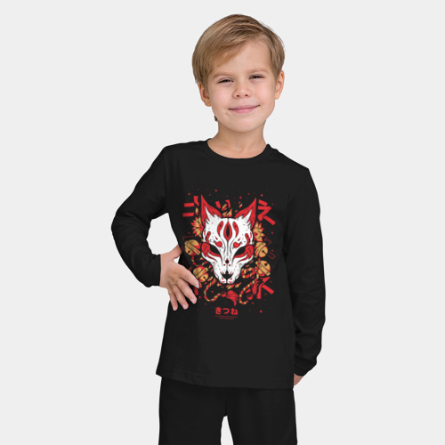 Детская пижама с лонгсливом хлопок Fox Hunting, цвет черный - фото 3