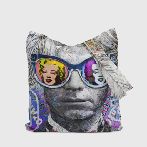 Шоппер 3D с принтом Andy Warhol (Энди Уорхол), вид сзади #2