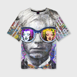 Женская футболка oversize 3D Andy Warhol Энди Уорхол