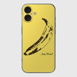 Чехол для iPhone 16 силиконовый с защитой камеры Энди Уорхол - Банан