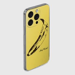 Чехол для iPhone 16 Pro Max силиконовый с защитой камеры Энди Уорхол - Банан - фото 2