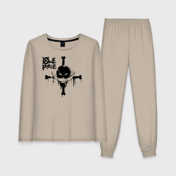 Женская пижама с лонгсливом хлопок Пираты Белоуса One Piece