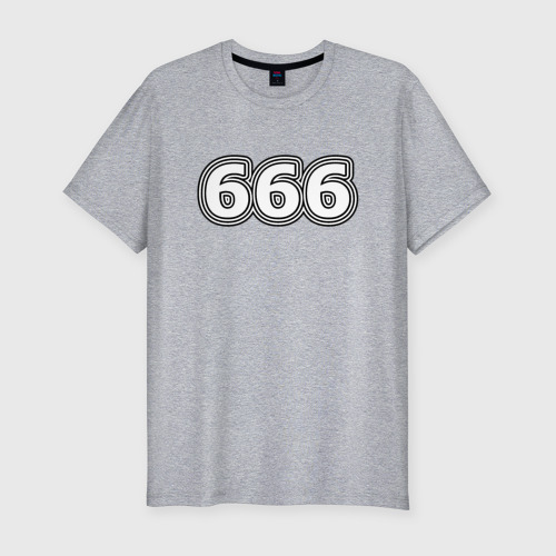 Мужская футболка хлопок Slim 666, цвет меланж