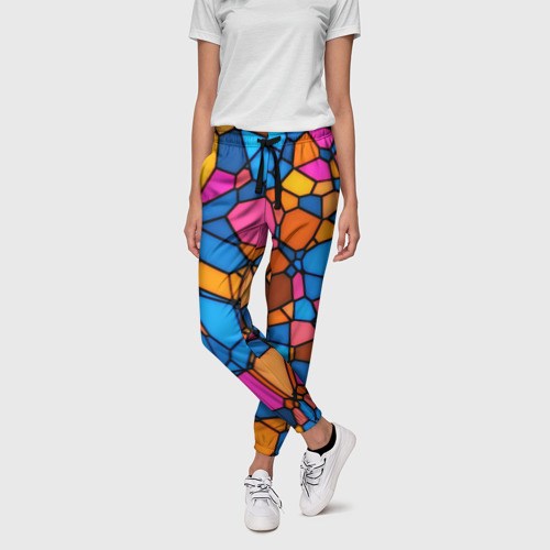 Женские брюки 3D Mosaic, цвет 3D печать - фото 3