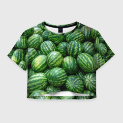 Женская футболка Crop-top 3D Арбузы