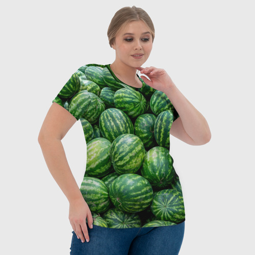 Женская футболка 3D с принтом Арбузы, фото #4