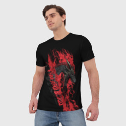 Мужская футболка 3D Fire and Blood Dragon - фото 2