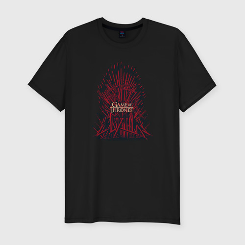 Мужская футболка хлопок Slim Throne | GoT , цвет черный