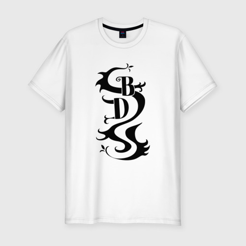 Мужская приталенная футболка из хлопка с принтом Black dragon Токийские мстители, вид спереди №1