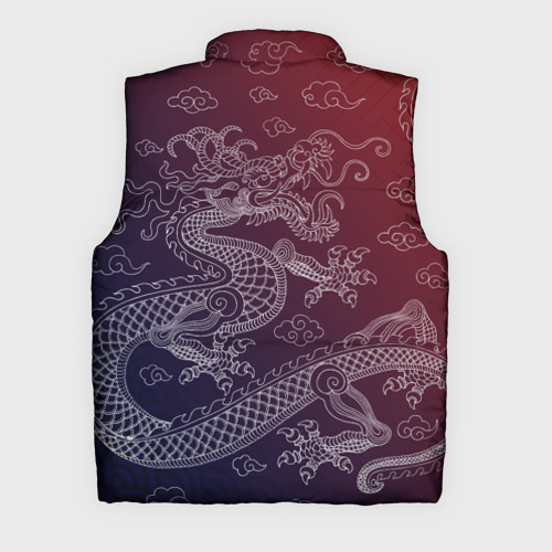 Мужской жилет утепленный 3D Традиционный Китайский дракон, цвет красный - фото 2