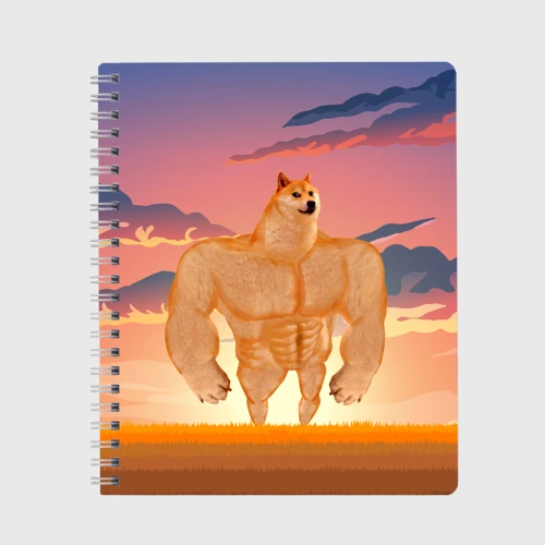Тетрадь Мем собака качок Doge