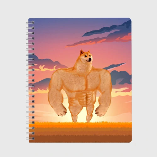 Тетрадь Мем собака качок Doge