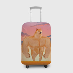 Чехол для чемодана 3D Мем собака качок Doge