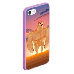 Чехол для iPhone 5/5S матовый Мем собака качок Doge - фото 2