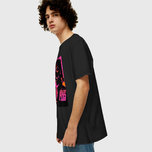 Мужская футболка хлопок Oversize Тайлер Дёрден, Бойцовский клуб, цвет черный - фото 5