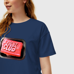 Женская футболка хлопок Oversize Бойцовский клуб "Мыло Тайлера" - фото 2