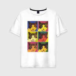 COM Энди Уорхол – Женская футболка хлопок Oversize с принтом купить со скидкой в -16%