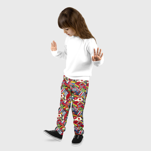 Детские брюки 3D Страны Мира, цвет 3D печать - фото 3