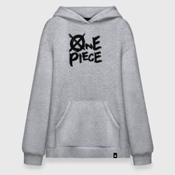 Худи SuperOversize хлопок One Piece. Большой куш лого
