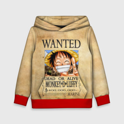 Детская толстовка 3D Манки Д. Луффи в розыске One Piece