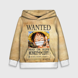 Детская толстовка 3D Манки Д. Луффи в розыске One Piece