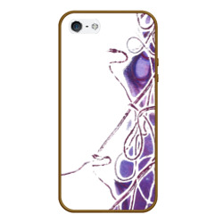 Чехол для iPhone 5/5S матовый Фиолетовые нити