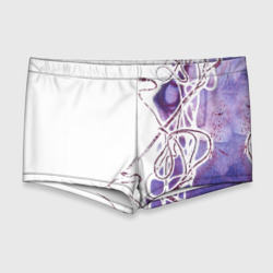Мужские купальные плавки 3D Фиолетовые нити