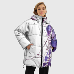 Женская зимняя куртка Oversize Фиолетовые нити - фото 2