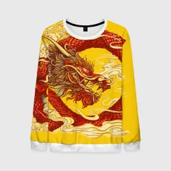 Мужской свитшот 3D Китайский Дракон, China Dragon