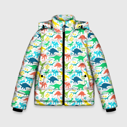 Зимняя куртка для мальчиков 3D Dinosaur, цвет черный