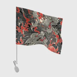 Флаг для автомобиля Китайский Дракон, China Dragon